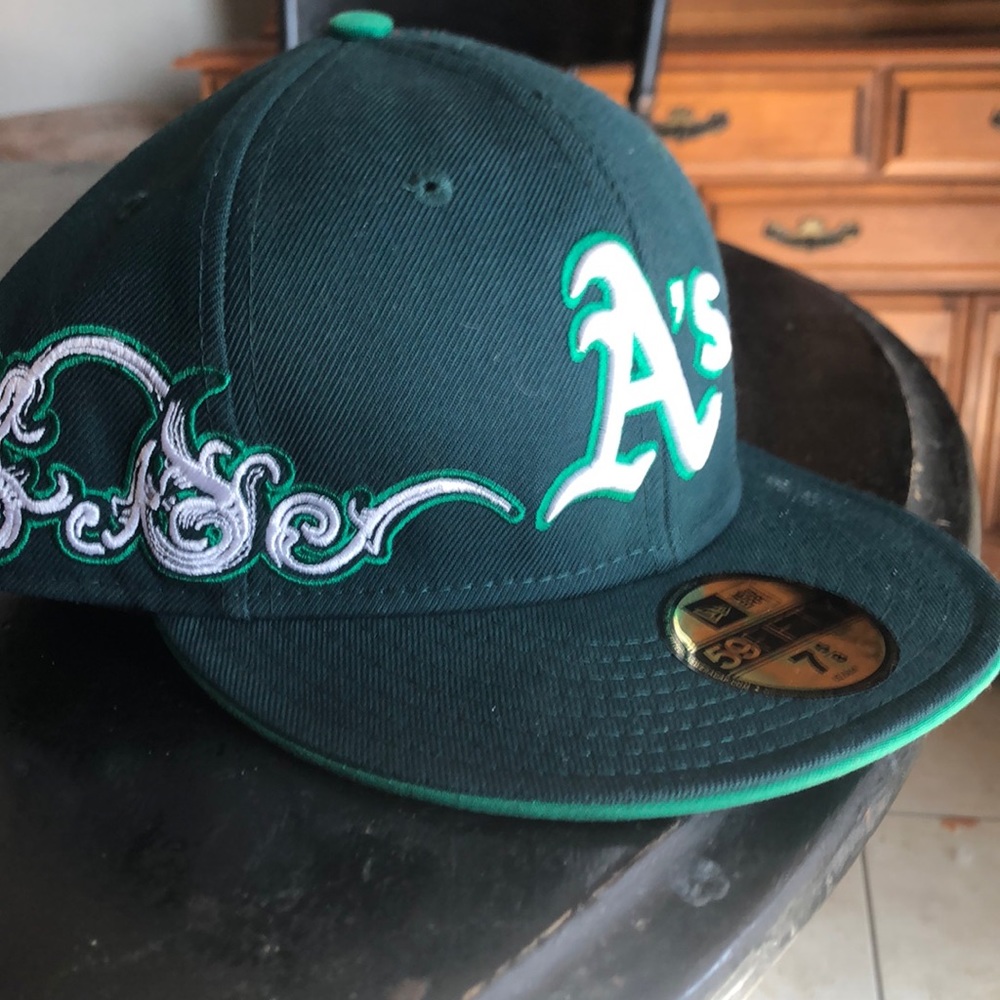 Oakland Athletics green fitted hat